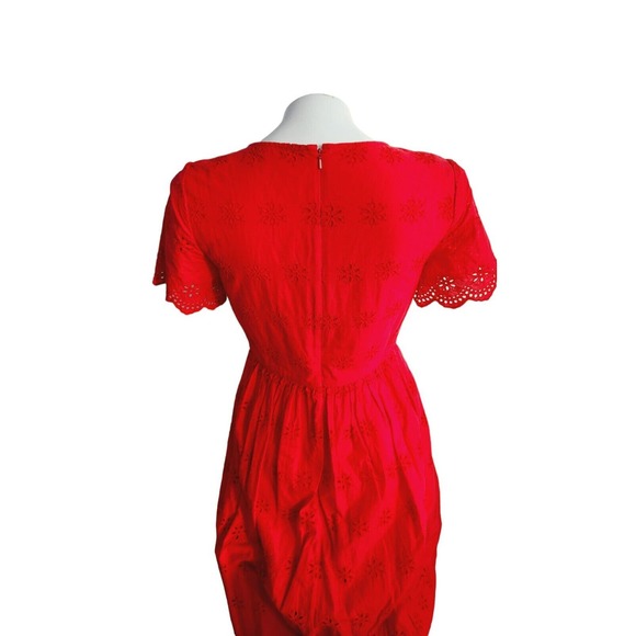Madewell Scalloped‎ Eyelet Madi Dress Size 2 - Picture 2 of 8
